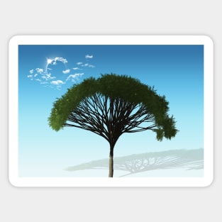 Abstract Tree and Blue Sky Sticker